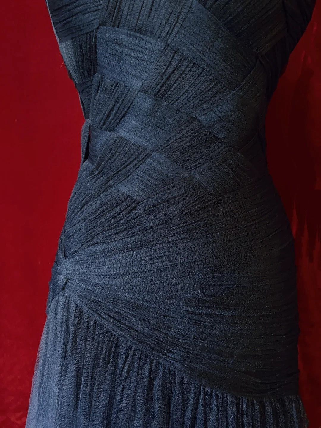 Elegant Prom Dresses Inspo Mermaid Spaghetti Strap Navy Blue Tulle With Ruffled For Women Formal Dress N3226