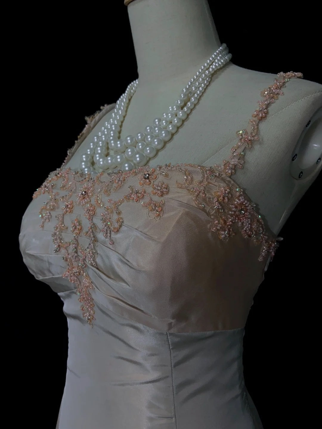 Vintage Prom Dresses Inspo Mermaid Spaghetti Strap Blush Pink Satin With Backless Appliqued Lace For Women Formal Dress N3251