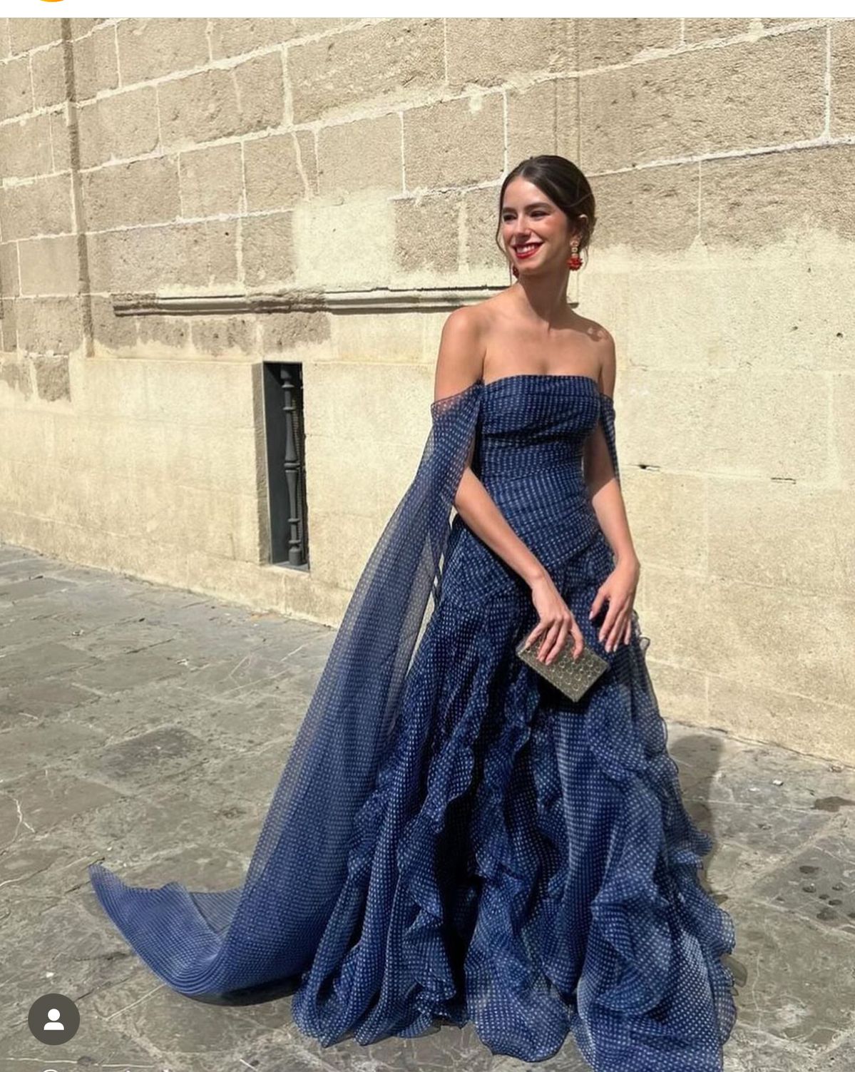 Women's Strapless Mermaid Off The Shoulder Polka Dot Long Formal Gown Navy Blue Wedding Guest Gowns Prom Dresses N2346