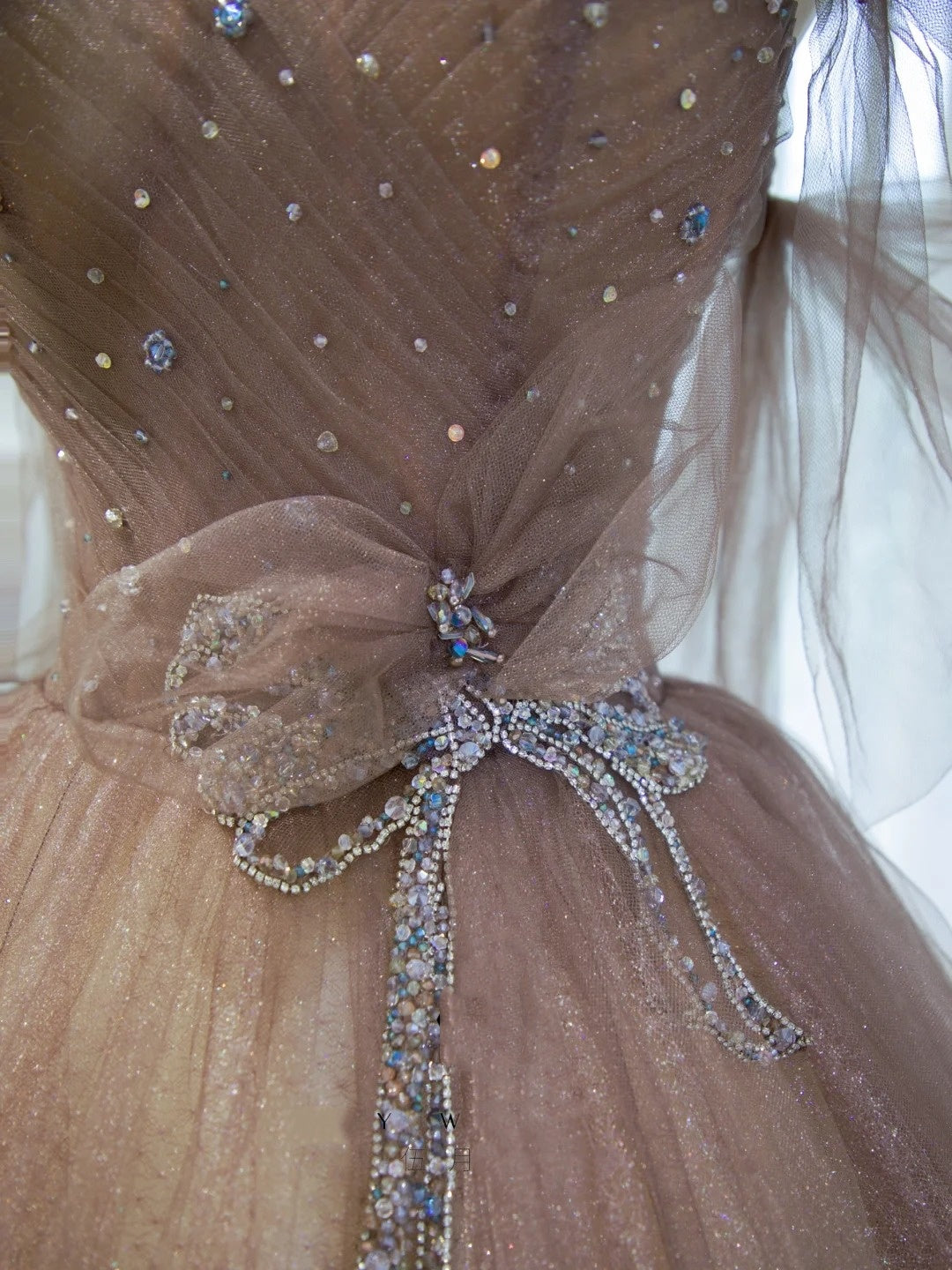 Elegant Ball Gown Off The Shoulder Tulle Long Formal Dress 18th Birthday Prom Dresses N2852