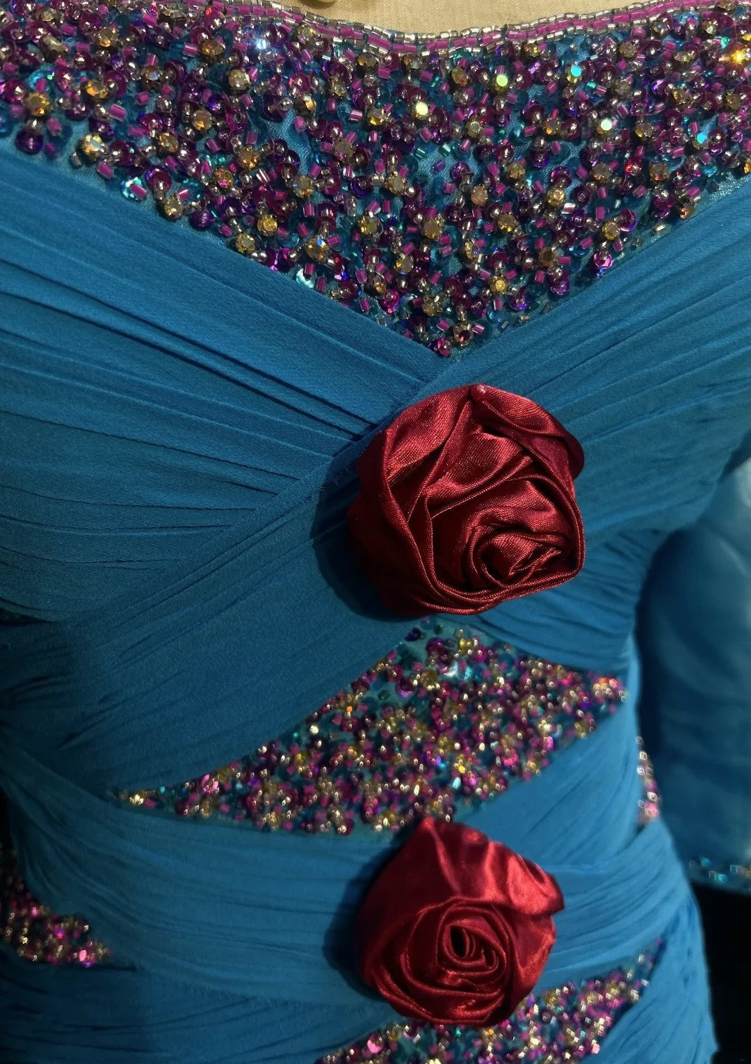 Beautiful Prom Dresses Mermaid Strapless Blue With Beaded Long Formal Gown N2928