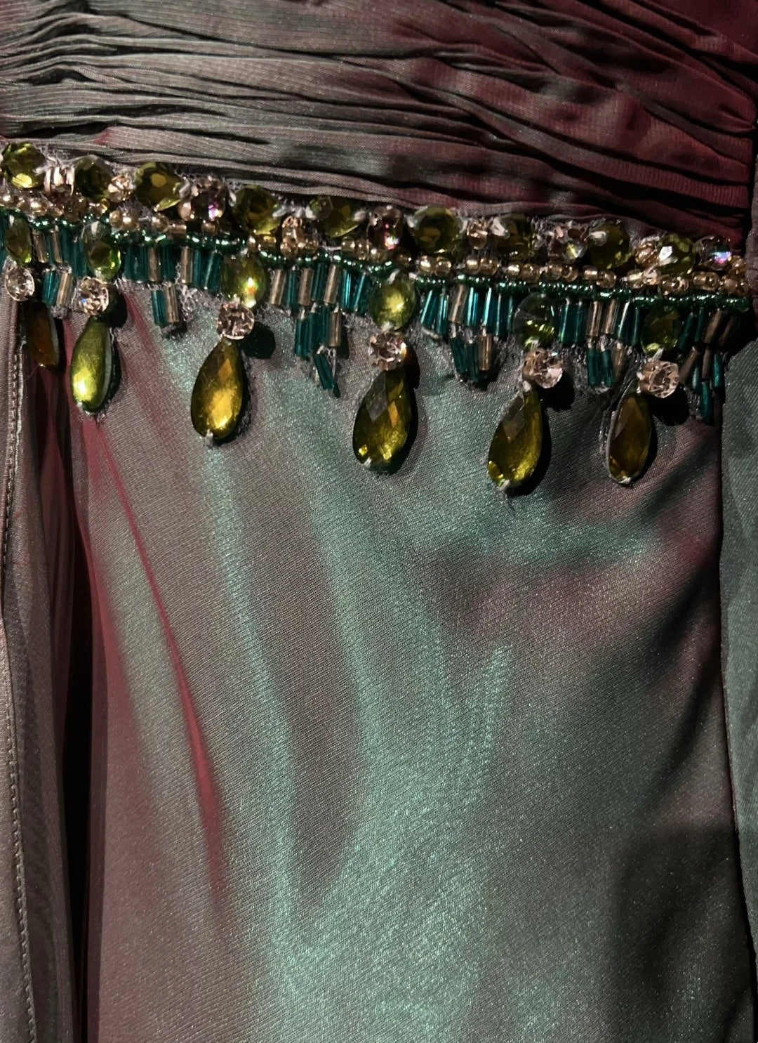 Vintage Prom Aesthetic Dresses A Line Spaghetti Strap Green Chiffon Long Formal Dress N3017