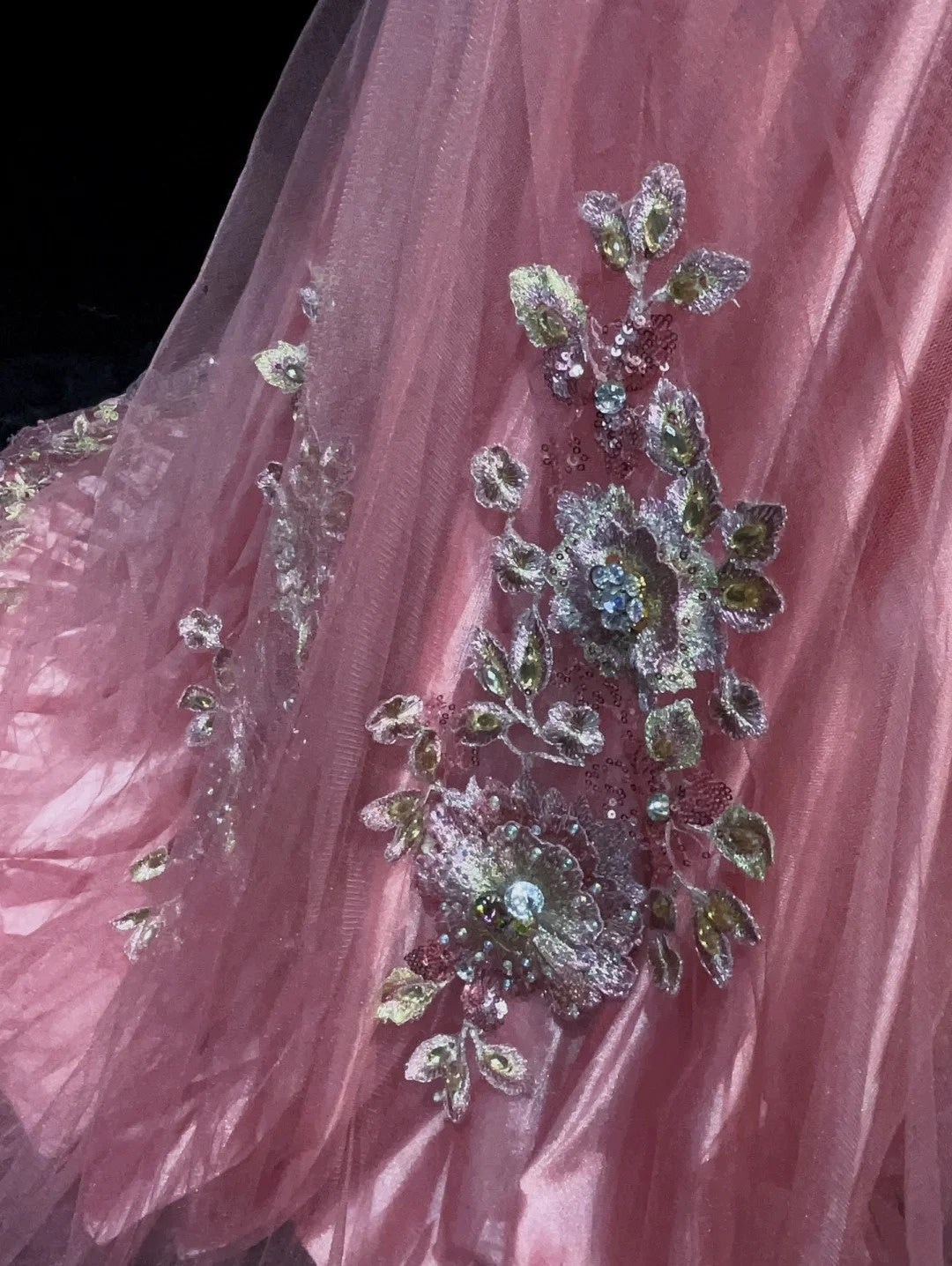 Beautiful Prom Dresses Mermaid Spaghetti Strap Pink With Flowers Beading Long Evening Outfits N3318