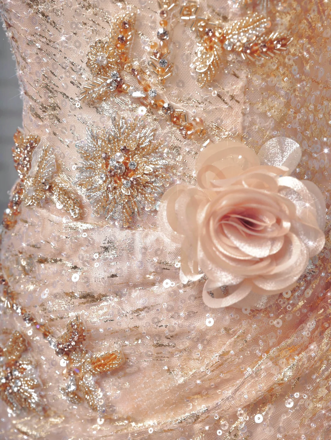 Sparkly Mermaid Off The Shoulder Blush Pink With Sleeves Long Formal Prom Dresses Night Outfits Party Gowns AQ065