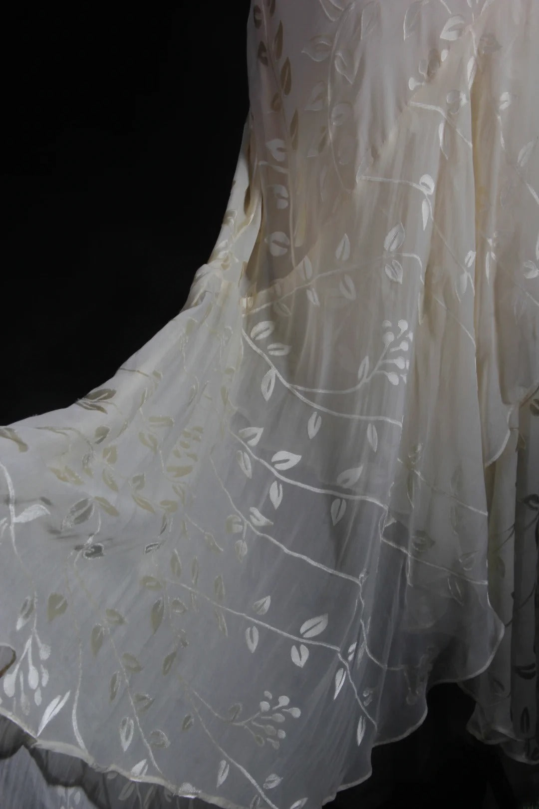 Chic Mermaid Cowl Neck White Lace High Low Chiffon With Beads Long Party Formal Women Prom Dresses AS094