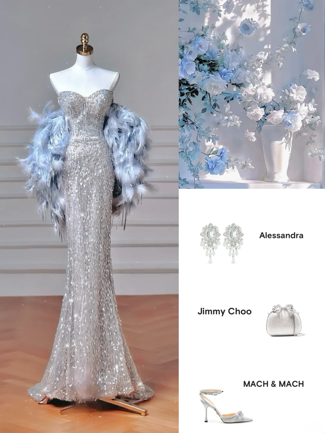 Elegant Mermaid Sweetheart Silver Gray Sequin Long Formal Prom Evening Dress Dinner Outfits Party Gowns AQ117