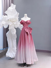 Chic A line Off The Shoulder Pink White Ombre Sequin Long Prom Formal Fancy Evening Dresses Dinner Outfits Classy Party Gowns AS424