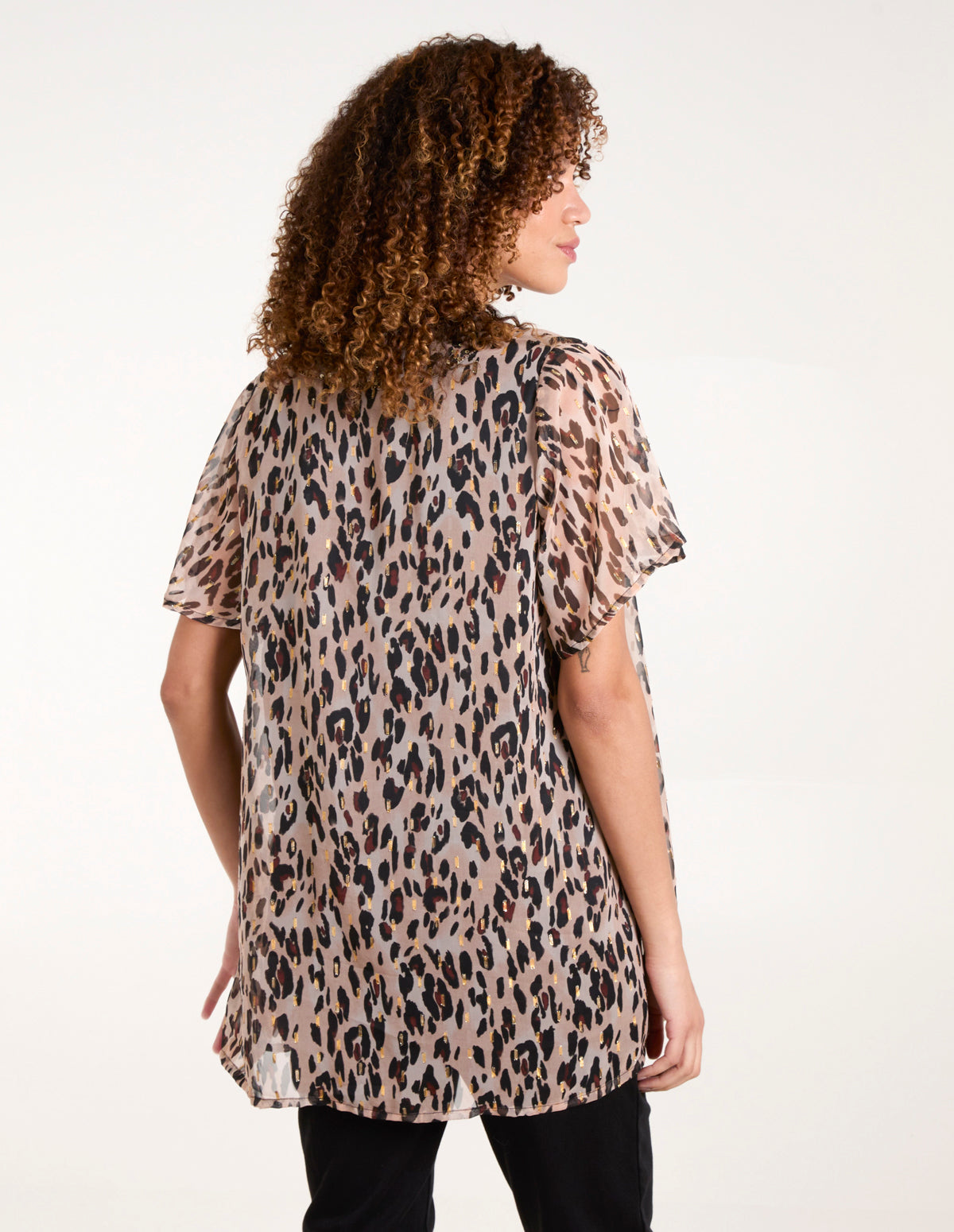 V Neck Animal Blouse