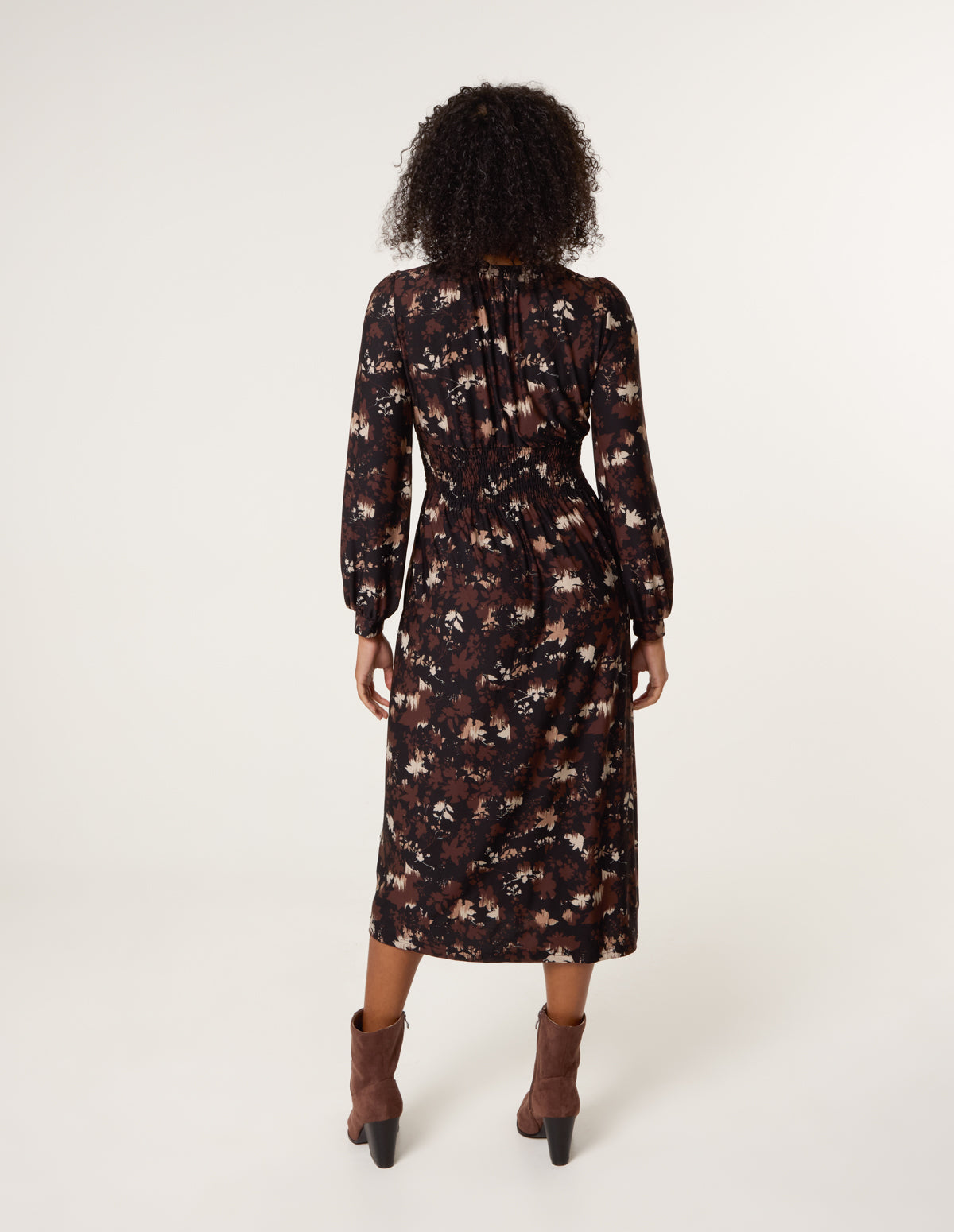 Button Front Midi Dress