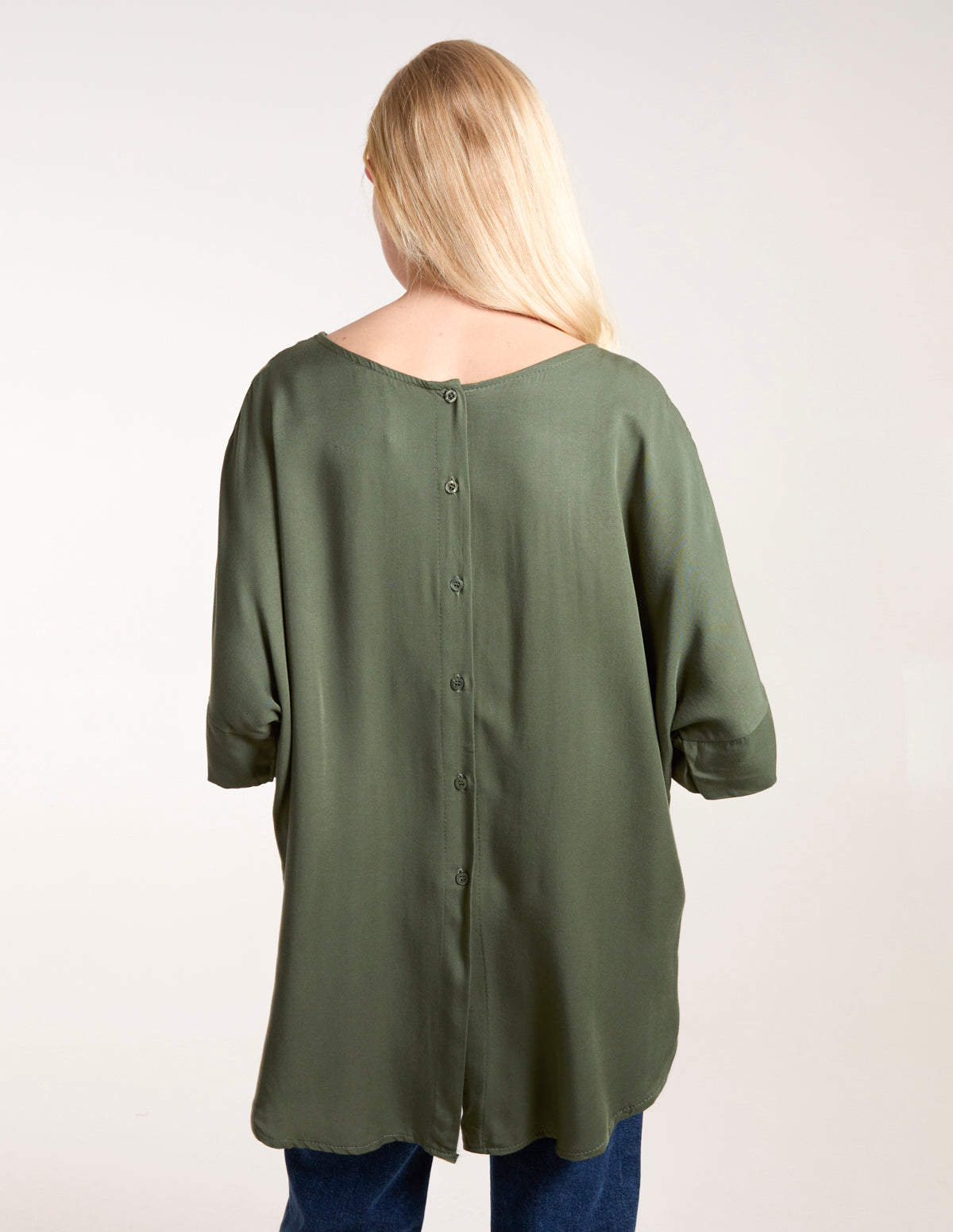 Button Back Viscose Top
