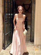 Modest French Style Mermaid Spaghetti Straps Pink Fashion Women Long Formal Outfits Prom Dresses N2074