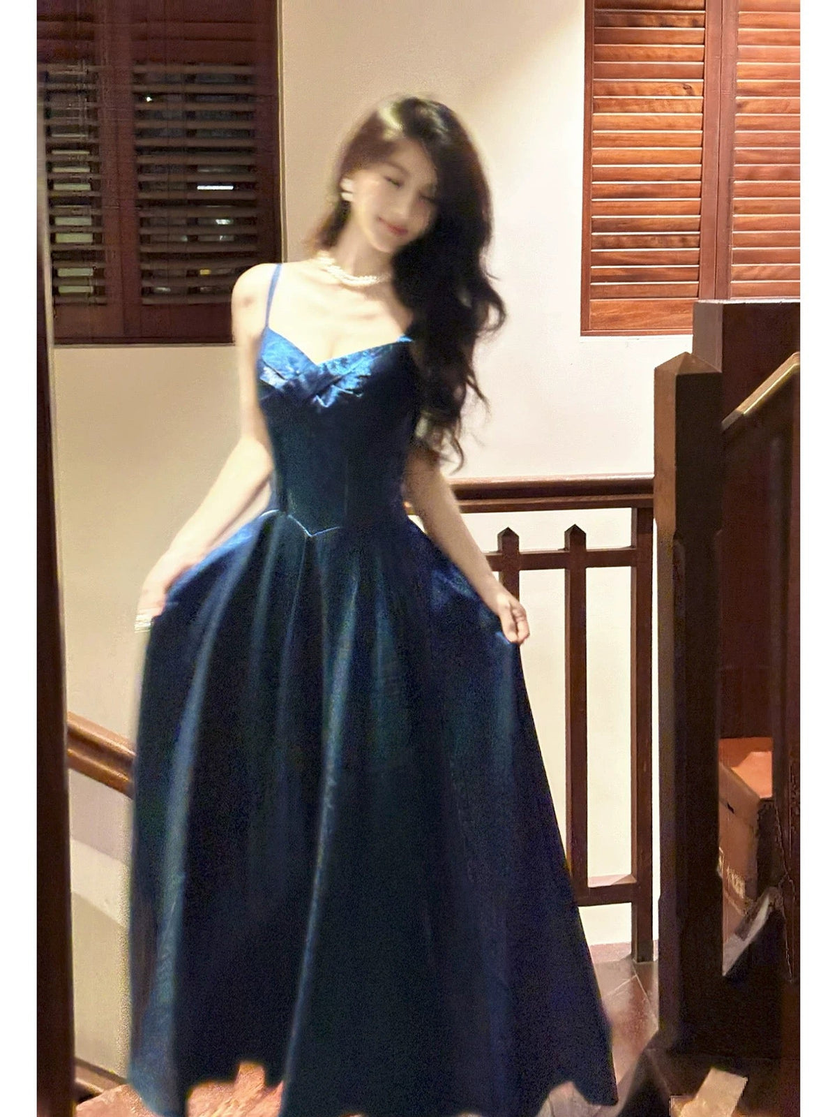 Simple A Line Spaghetti Strap Royal Blue Summer Formal Long For Women Girls Teens Prom Dresses N2207