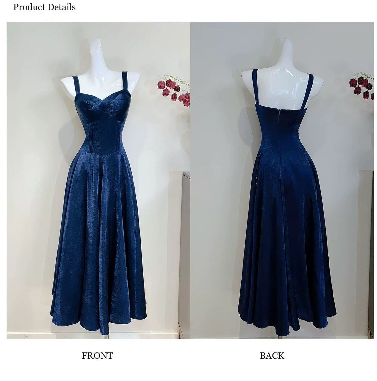 Simple A Line Spaghetti Strap Royal Blue Summer Formal For Women Girls Teens Prom Dresses N2208