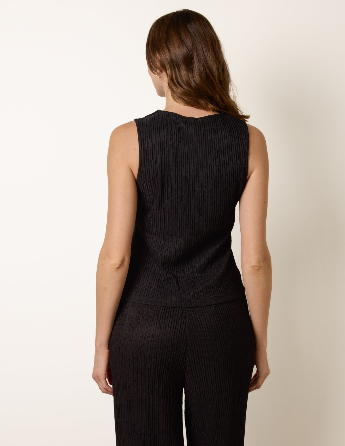 Crew Neck Button Through Vest