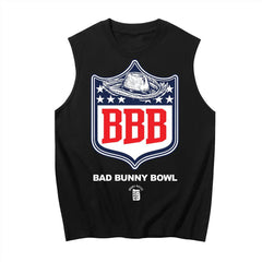 Bad Bunny Bowl Men's Sleeveless Cotton Tank Top