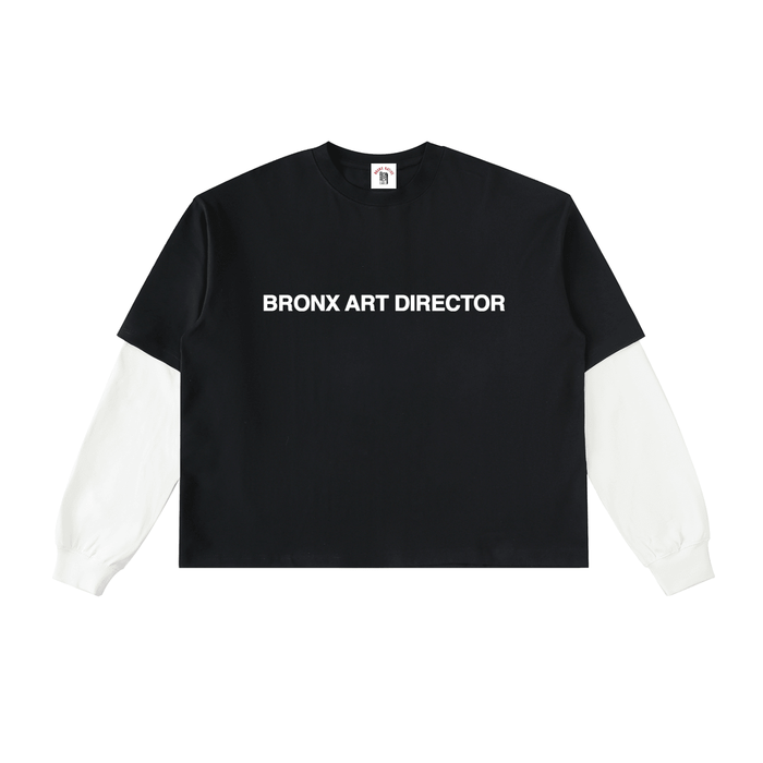 Bronx Art Director Layered Contrast Sleeve Cotton T-Shirt Alt Colorway by Bronx Native for New York summer