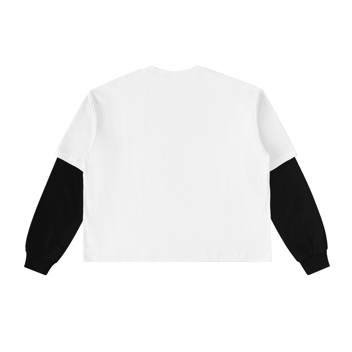 Bronx Art Director Layered Contrast Sleeve Cotton T-Shirt by Bronx Native for New York summer