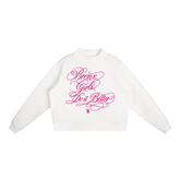 Bronx Girls Do It Better Essential Fleece Mock-Neck Crew Sweatshirt by Bronx Native