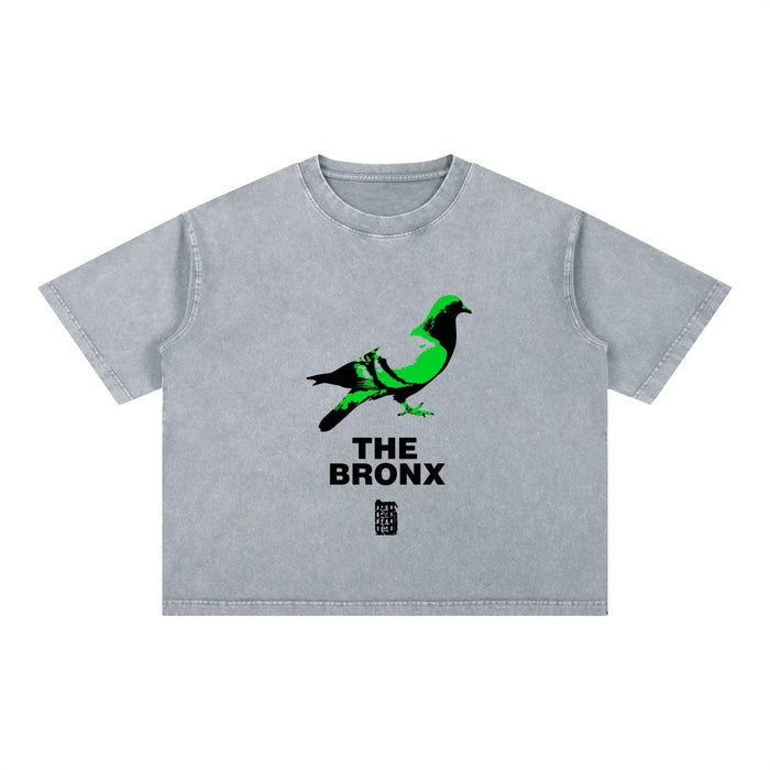 Bronx Pidgeon Mineral Wash Boxy Cotton T-Shirt