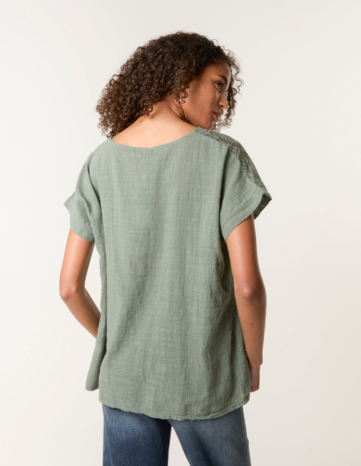 Lace Pattern Cotton Top