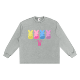 BX Bunnies Snow Washed Frayed Edge T-Shirt by Bronx Native for New York summer