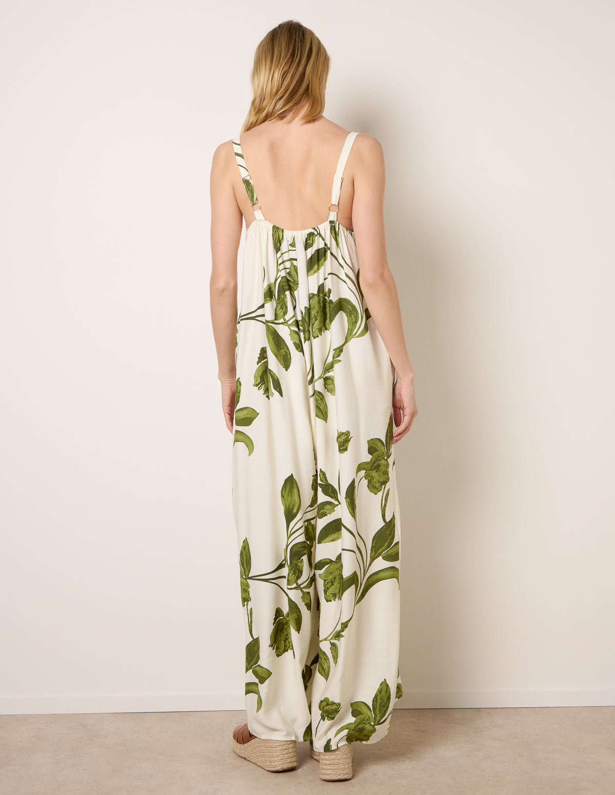 Floral Print Wide Leg Jumpsuit