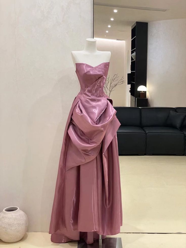 Women's Evening Dresses A line Sweetheart Long Formal Gown Pink Party Gowns Prom Dresses N2360