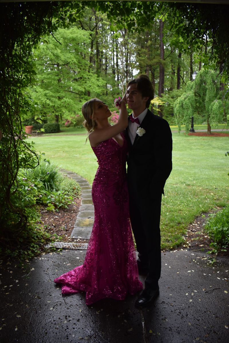 Glitter Mermaid Prom Dress Women Hot Pink Sequins Long Formal Dance Evening Party Gowns AB1716