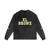 El Bronx Acid Wash Oversize Long Sleeve T-Shirt by Bronx Native for New York summer