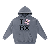 I Love BX Snow Wash Fleece Oversize Hoodie by Bronx Native for New York summer