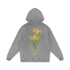 The Bronx Day Lily Snow Washed Loose Cotton Hoodie by Bronx Native for New York summer