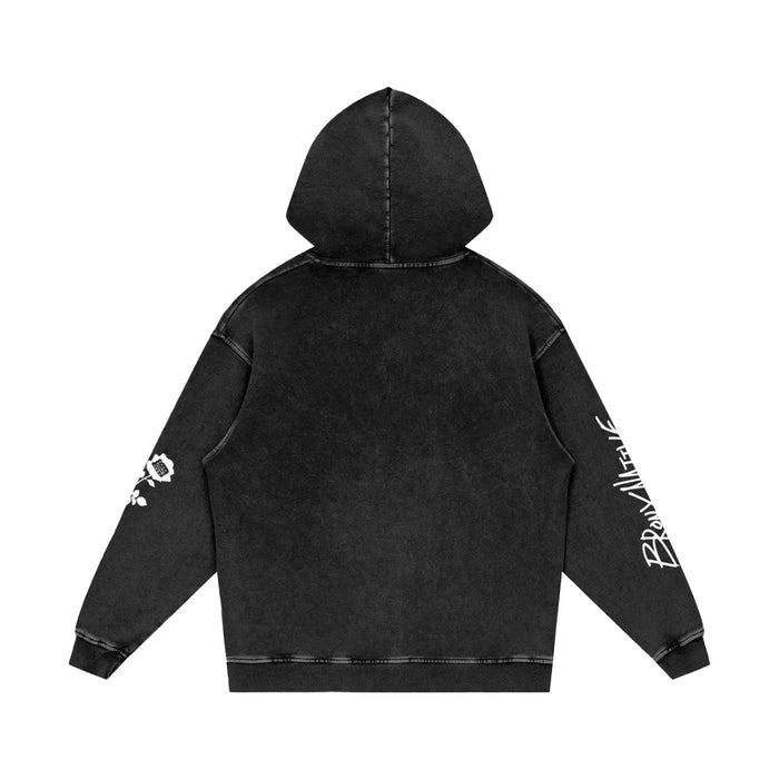 Valentine Ave Lim. Ed. Snow Washed Loose Cotton Hoodie