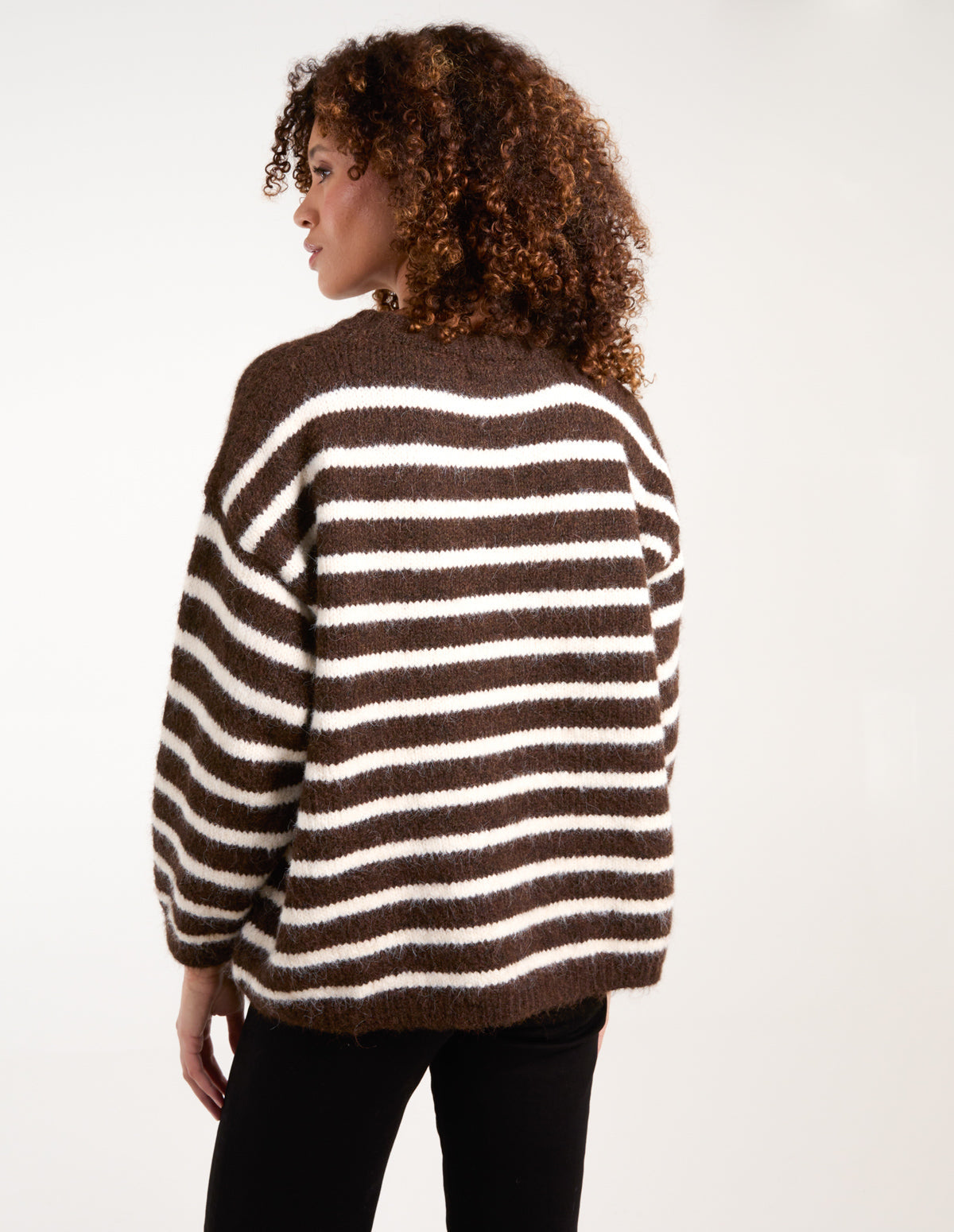 Soft Knit Round Neck Stripe Jumper