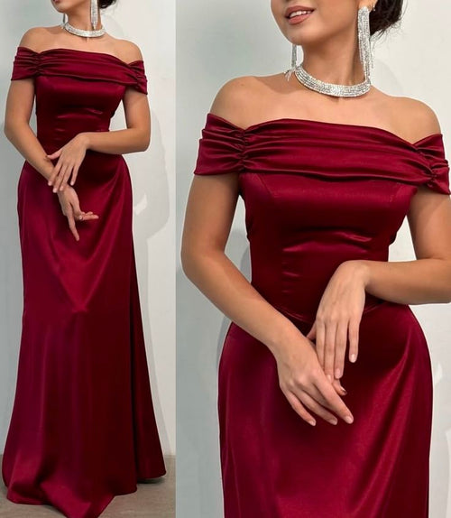 Sexy Mermaid Off The Shoulder Red Formal Gown 23rd Birthday Dress Evening Dress Ideas 20th Birthday Outfits For Women AB2002