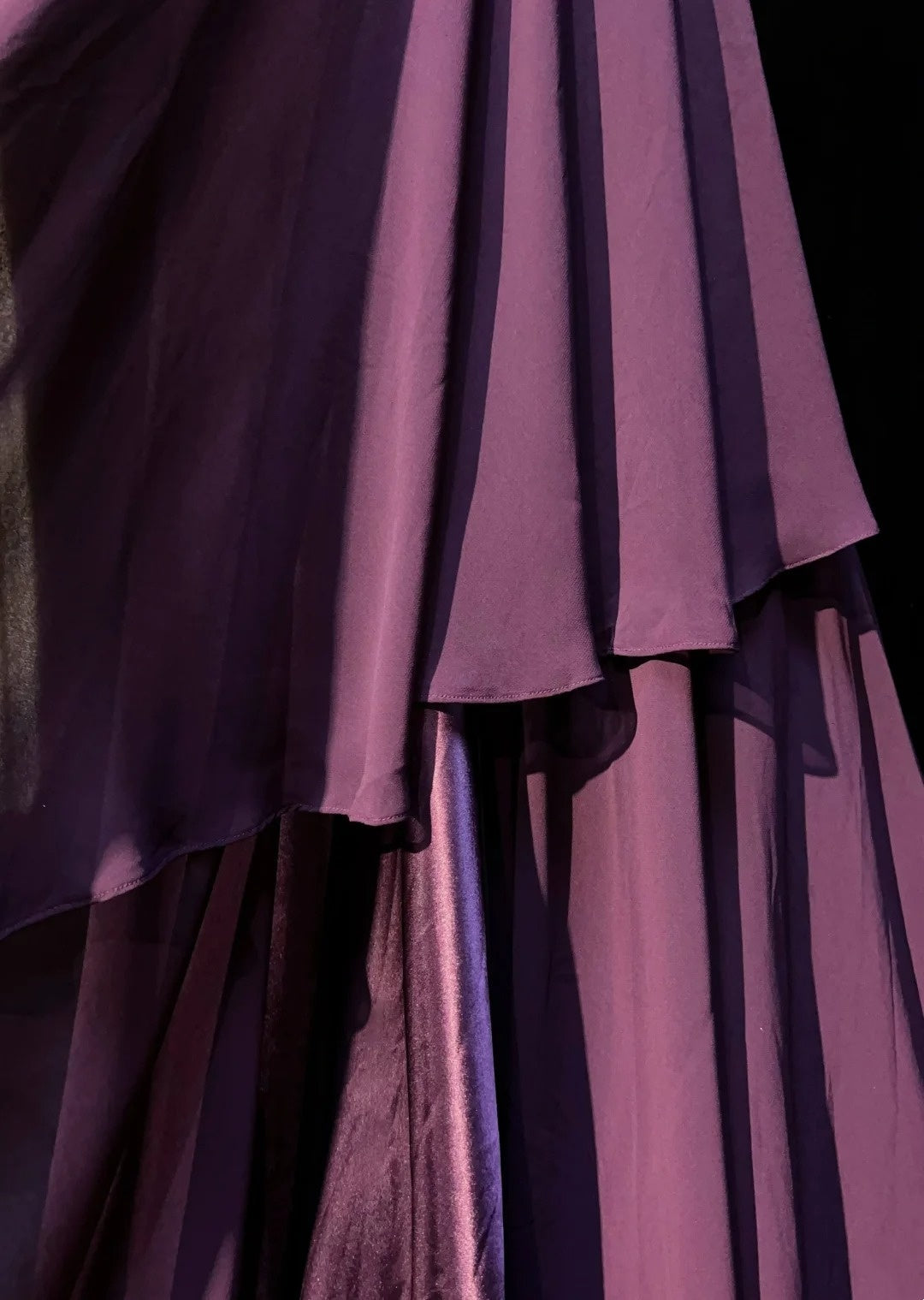 Elegant Prom Dresses A line Purple Chiffon Ruffled Floor Length Formal Evening Outfits N3488