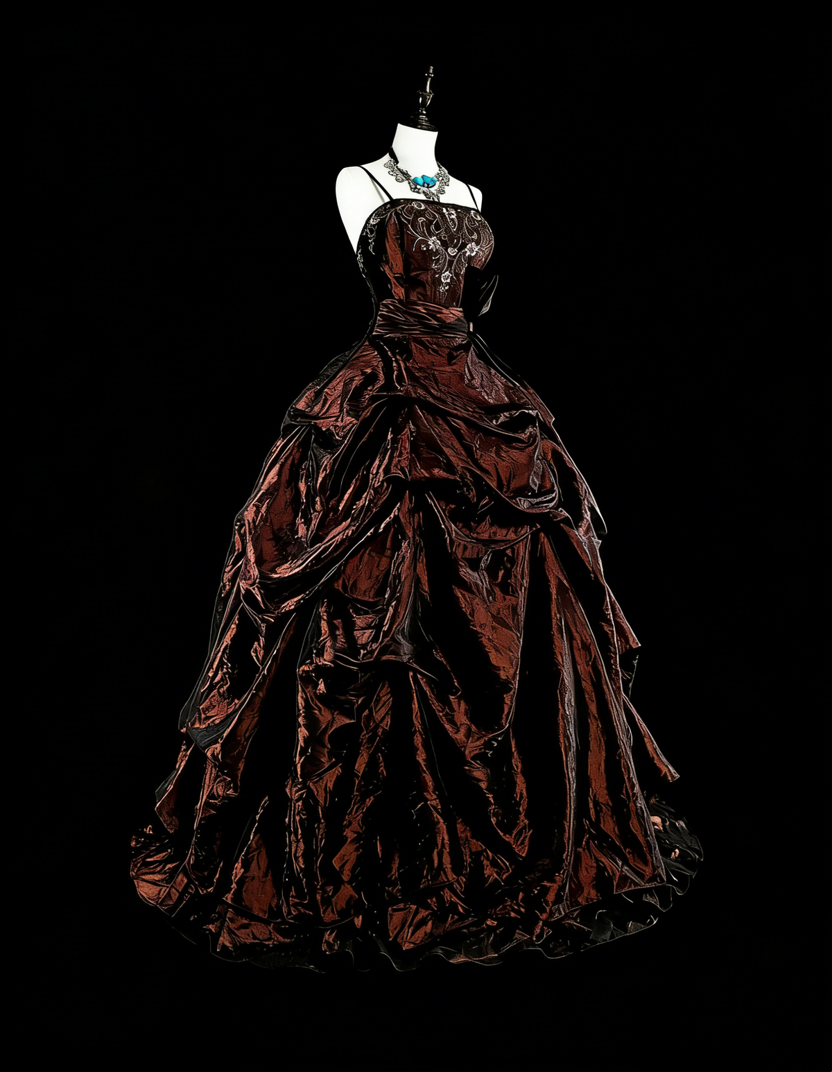 Vintage 1780s Ball Gown Spaghetti Straps Sleeveless With Beadings Long Prom Dresses N1603