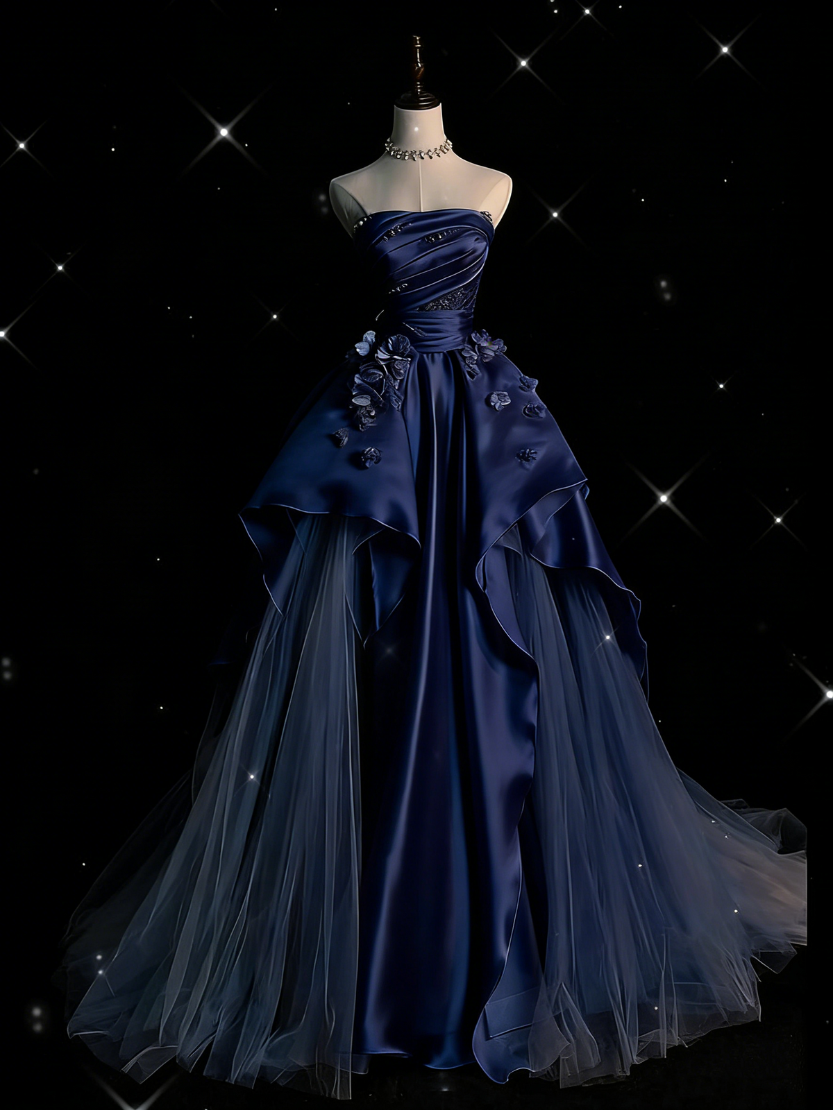 Modest Ball Gown Strapless Grape Tulle Long Prom Dresses Senior Graduation Dance Evening Outfits N035