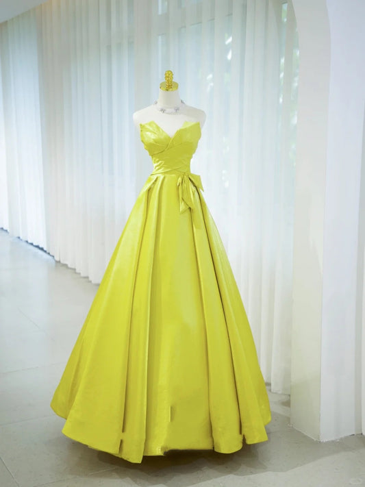 Beautiful Prom Dresses Ball Gown Sweetheart Green Satin With Ruffle Long Formal Gown N2931