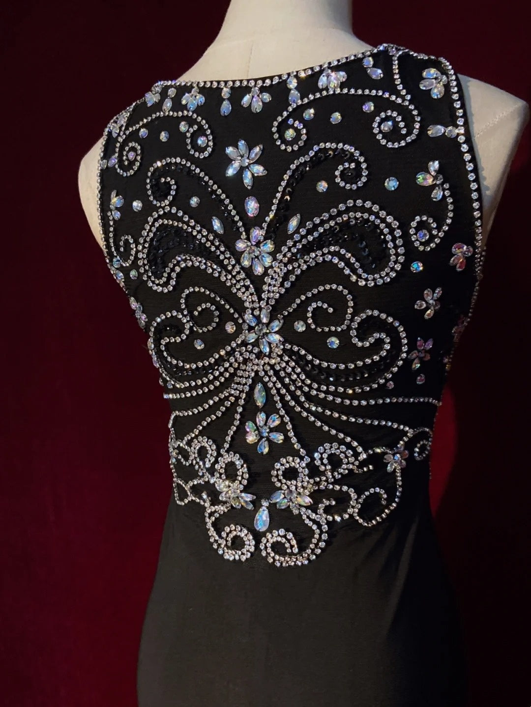 Modest Prom Dresses Mermaid Scoop Neck With Silver Beading Long Formal Evening Dress N3874