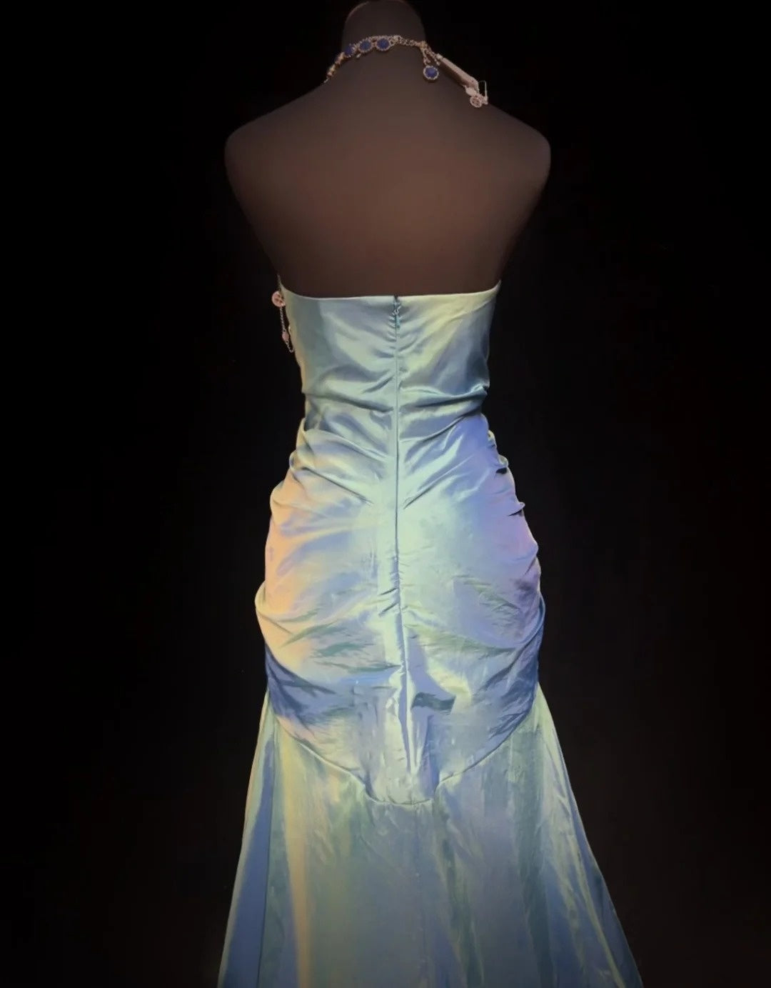 Elegant Prom Dresses Mermaid Sweetheart Green Taffeta With Beaded Sleeveless Long Formal Gown N2896