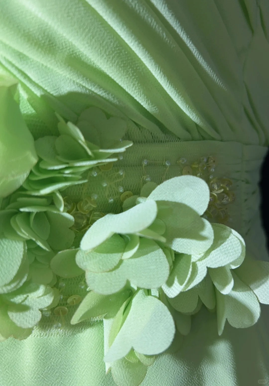 Beautiful Prom Dresses A line One Shoulder Chiffon Green With Ruffled Long Evening Outfits N3383