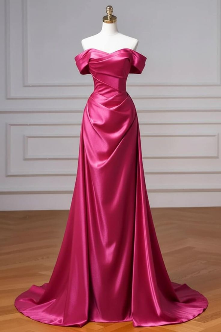 Navy Prom Dress Blue Off The Shoulder Formal Dress with Detachable Train N1853
