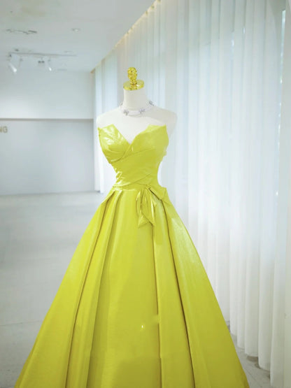 Beautiful Prom Dresses Ball Gown Sweetheart Green Satin With Ruffle Long Formal Gown N2931