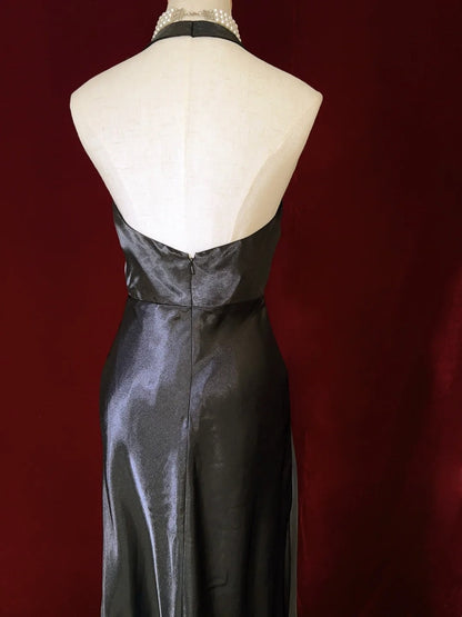 Beautiful Prom Dresses Mermaid V Neck Black Tie Dress Satin With Ruffled Bodice Long Evening Outfits N3368