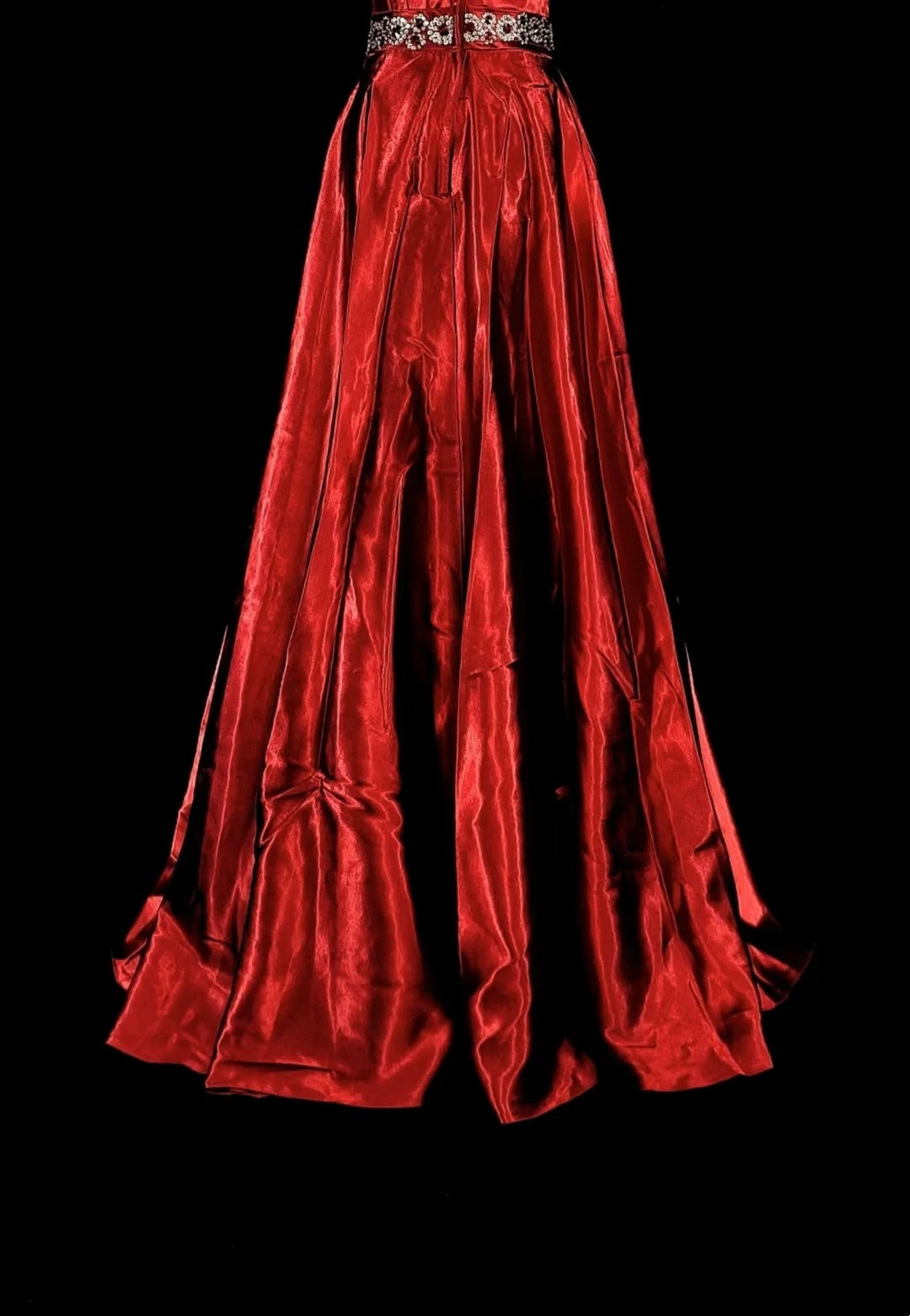 Vintage A Line One Shoulder Red With Beadings Long Prom Gown Party Wear Fashion Dresses N1825