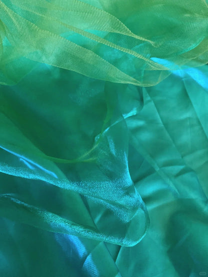 Elegant Prom Dresses Mermaid Spaghetti Strap Green Tulle With Flowers Floor Length Formal Evening Outfits N3490