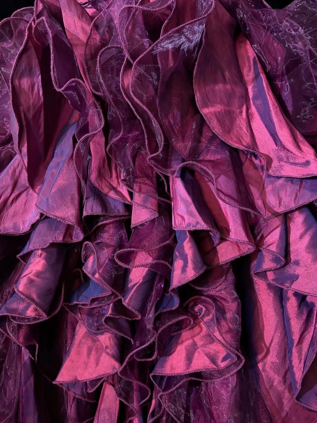 Vintage Prom Dresses Inspo Ball Gown Spaghetti Strap Purple Tulle Tiered Layers 80s With Beaded Formal Gowns N3357