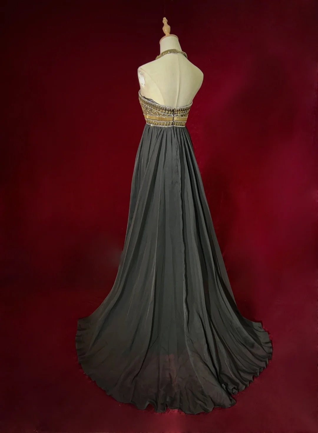 Modest Prom Dresses Inspo A line Sweetheart Black Chiffon With Beading For Women Formal Dress N3215