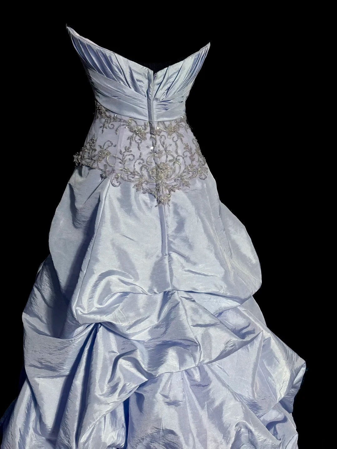 Vintage Prom Dresses Ball Gown Sweetheart Light Lilac Taffeta 80s With Lace Long Formal Evening Outfits N3895