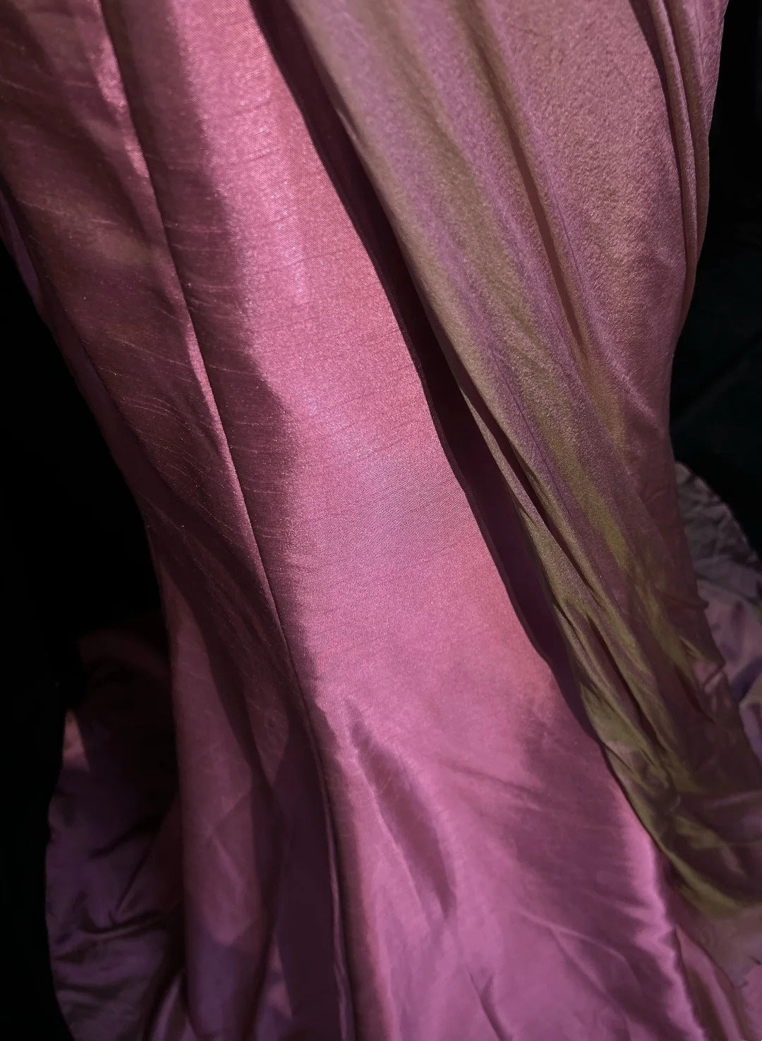 Vintage Prom Dresses 1960s Mermaid Asymmetrical Shoulder Straps Chiffon Pink With Ruffled Long Prom Gown N3095